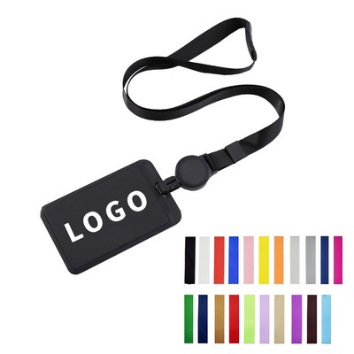 ID Card Badge Holder with Telescopic Lanyard
