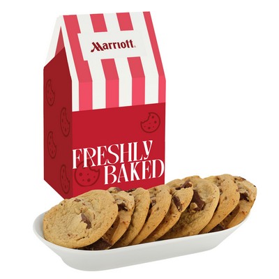 Milk Carton Inspired Box w/ 8 Chocolate Chip Cookies - Featuring Soft-Touch Finish